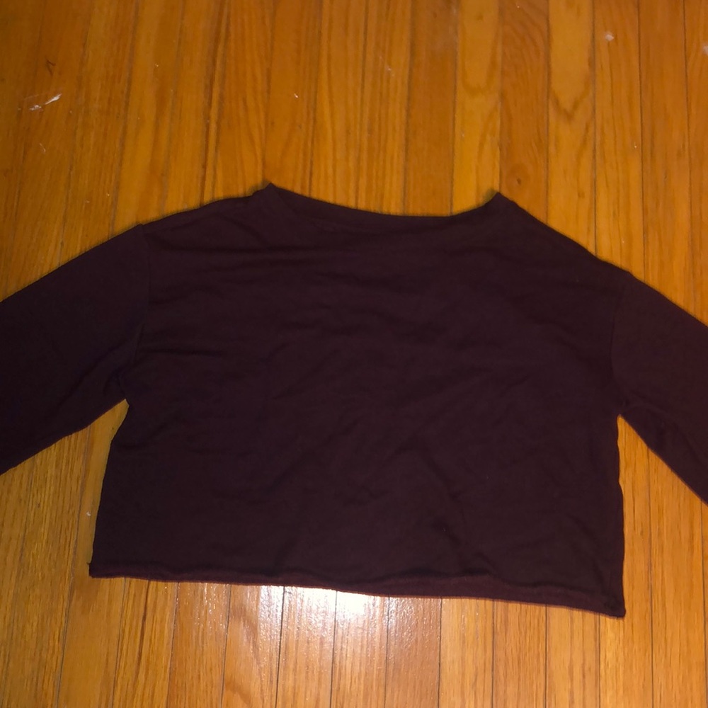 Maroon Crop Top